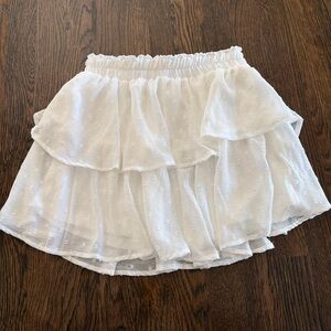 White Ruffled Women's Skirt
